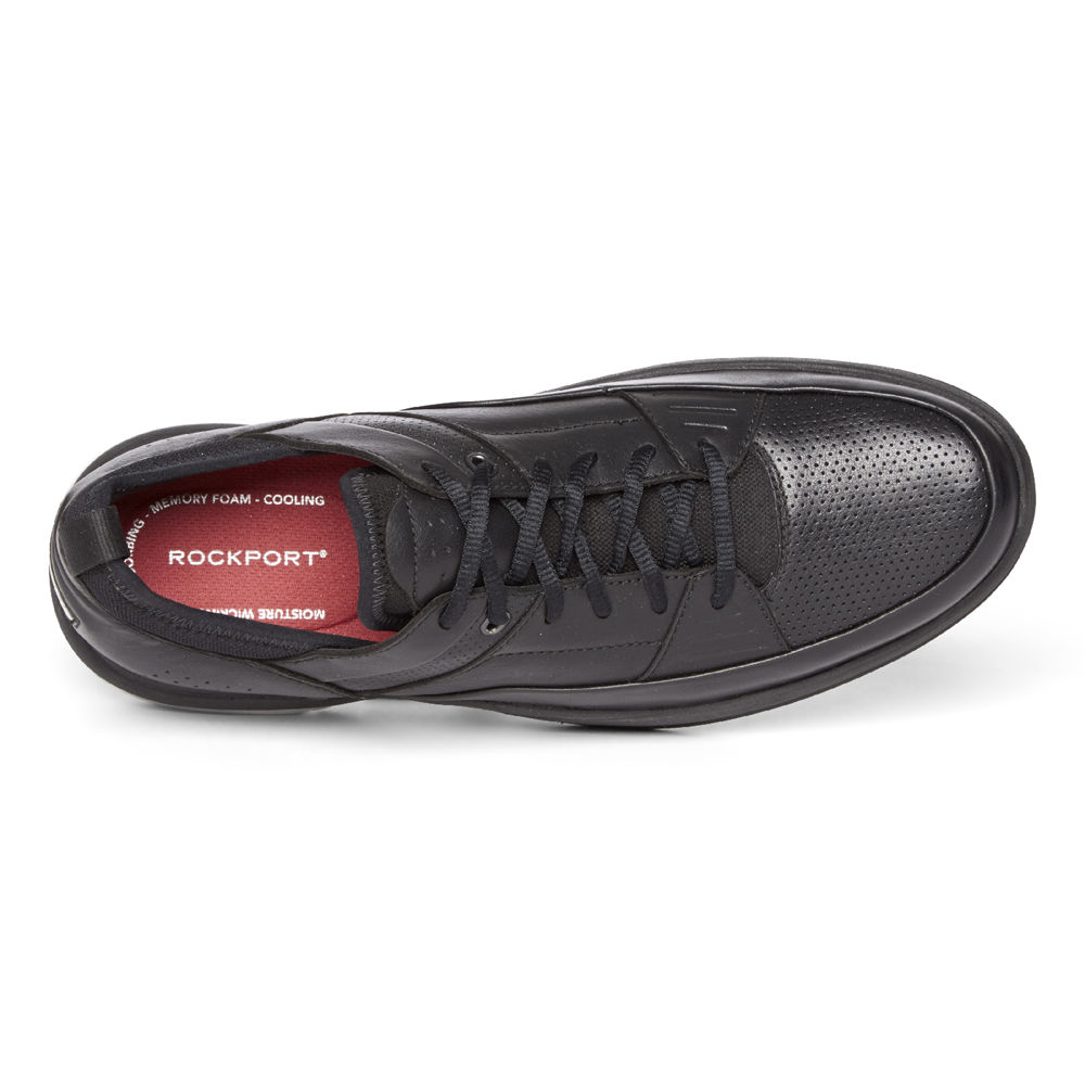 Tenis Rockport Homem Pretas - Howe Street Lace Up - 51678UYVQ